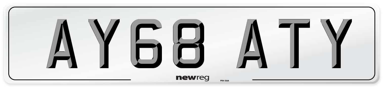 AY68 ATY Number Plate from New Reg